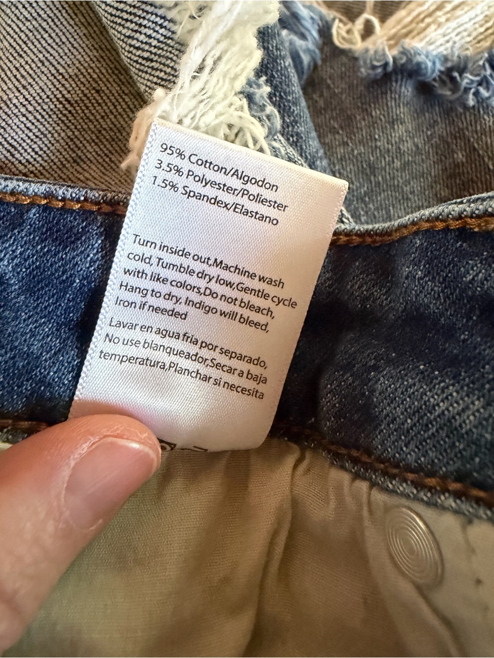 Risen Distressed Denim Jean Shorts - Size 1X - Picture 6 of 6
